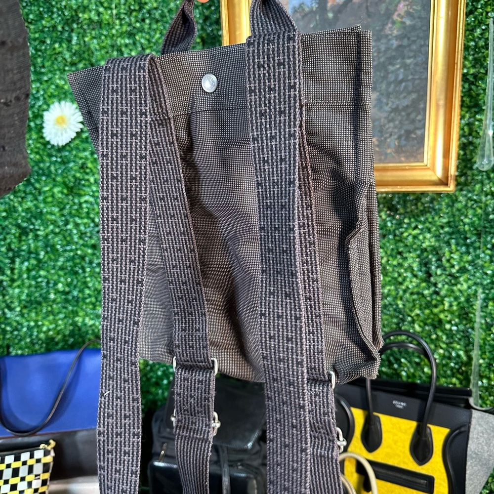 Hérmes Backpack Yale Line Ad PM Grey Canvas Unisex Rucksack with Lock - Picture 14 of 16